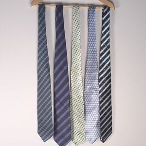 Men's Neck Ties - Blue, Purple, Gold and Silver - Multiple Brands